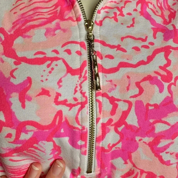 Lilly Pulitzer pink half zip long sleeve pullover jacket size XXS L38 - Picture 4 of 9